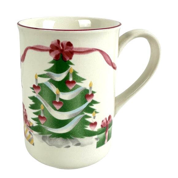 Sango Home for Christmas 1992 Indonesia Black Mark #4829 Tall Mug 4.25" - Picture 3 of 8